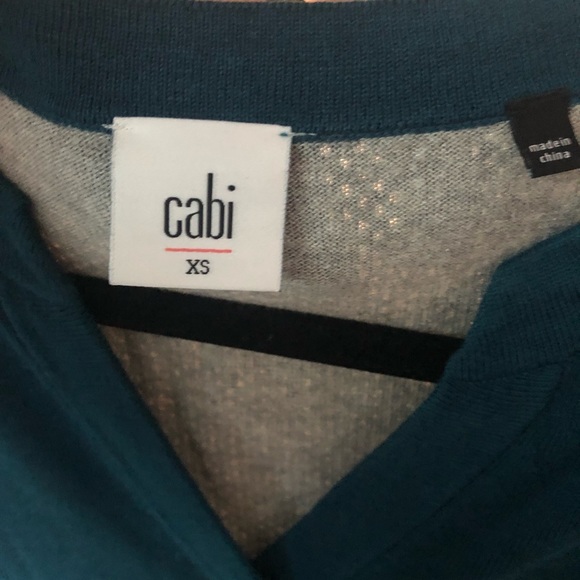⭕️ PRICE FIRM CAbi Size XS Ever Teal Mesh Back Snap Front Cardigan - Picture 10 of 10